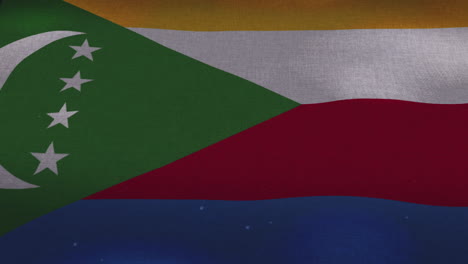 Die-Wehende-Nationalflagge-Der-Komoren