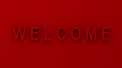 „Willkommen“-3D-Grafik-In-Rot