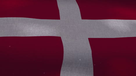 La-Bandera-Ondeante-Nacional-De-Dinamarca