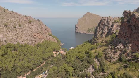 Aerial-footage-with-the-view-on-the-sea-and-valley