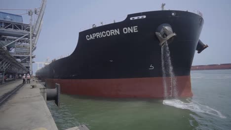 Ballast-Water-Discharge-Of-Capricorn-One-Bulk-Carrier-Upon-Arrival-At-The-Port
