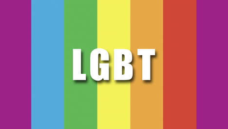 „LGBT“-3D-Grafik-über-Einem-Regenbogenhintergrund