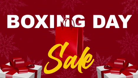 Eine-3D-Motion-Grafik-„Boxing-Day-Sale“.