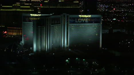 A-stationary-night-shot-of-The-Mirage-Hotel-in-Las-Vegas
