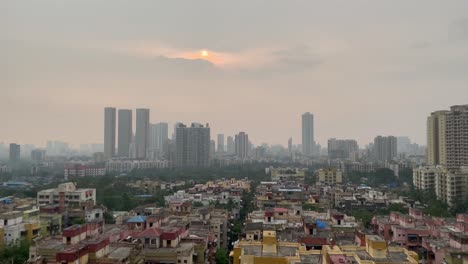 City-Of-Thane-In-India-On-A-Cloudy-Day---aerial-drone-shot