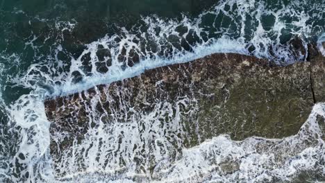 Waves-Crashing-On-The-Rocky-Coastline-Of-The-Tropical-Island