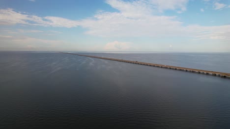 Editorial-aerial-video-of-Lake-Pontchatrain-Causeway-Bridge-Louisiana