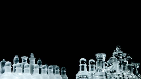 A-marvelous-chessboard-with-two-different-full-sets-of-chess-pieces-made-of-emerald-glass,-rotating-from-one-kind-to-the-other,-with-the-text:-Switch-Side