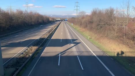 Lapso-De-Movimiento-De-Una-Carretera-Alemana