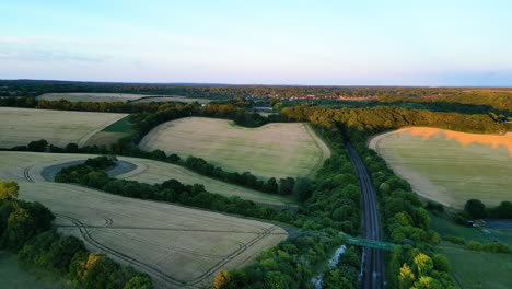 Aerial-drone-shot-of-High-Wycombe-fields