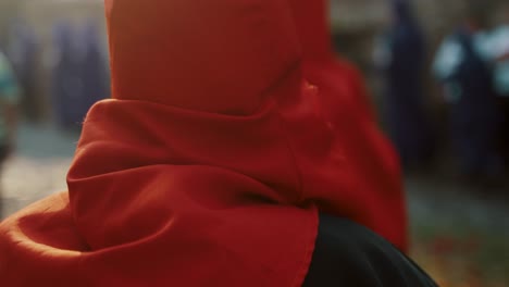 Members-Of-The-Catholic-Church-In-Hooded-Penintential-Robes-Parading-On-The-Street-Of-Antigua-During-Semana-Santa