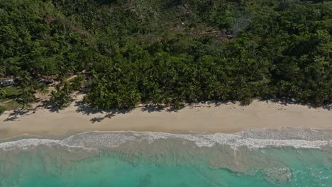 Deserted-Playa-Rincon-beach-at-Las-Galeras,-Samana-in-Dominican-Republic