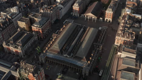 Pan-up-reveal-aerial-shot-over-Covent-Garden-London