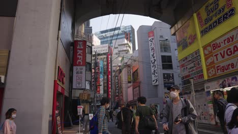 Japaner-Gehen-Durch-Die-Straßen-Der-Anime-Läden-In-Akihabara