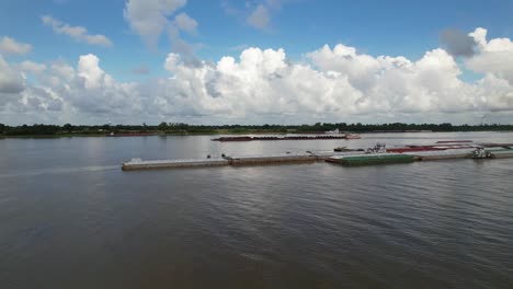 Redaktionelle-Luftaufnahme-Des-Mississippi-River-In-New-Orleans,-Louisiana