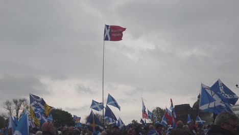 Zeitlupe-Einer-Flagge-Der-Schottischen-Republik