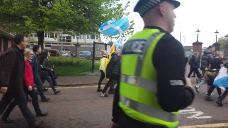 Young-people-with-Saltires-marching-in-a-pro-independence-rally