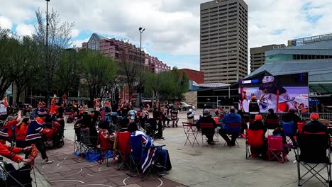 Downtown-Edmonton-City-Hall-Winston-Churchill-Square-family-friends-patiently-watching-the-Oilers-away-game-and-in-a-sudden-1st-goal-lead-in-the-first-period-over-the-Knights-with-5-zip-game-A1-2