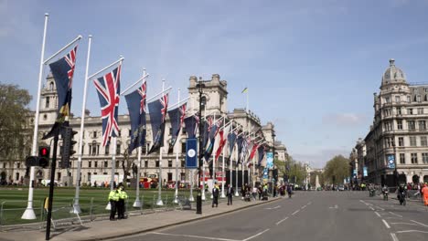 4-May-2023---Row-Of-Commonwealth-Nation-Flags-at-Parliament-Square-Garden-In-Preparation-For-King-Charles-Coronation-Ceremony