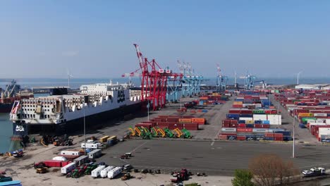 Container-ships-and-large-Cranes-at-the-container-terminal-Port-of-Liverpool