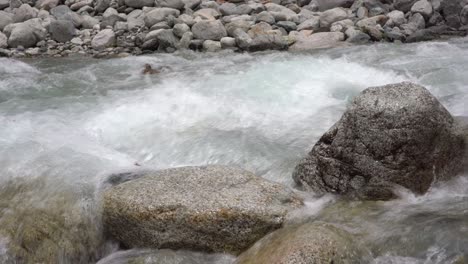 Water-stream-flowing-down-the-river-in-KPK,-Pakistan