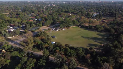 Drone-video-of-a-Sports-Field-in-Bulawayo,-Zimbabwe