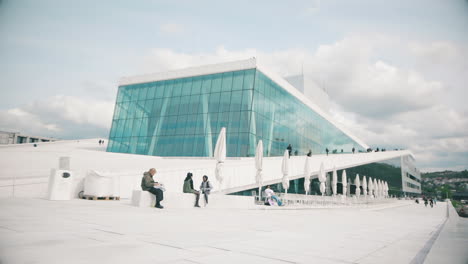 Oslo-Opera-House-and-it’s-beautiful-modern-architecture-is-the-national-opera-theatre-in-Norway,-home-of-the-Norwegian-national-opera-and-ballet