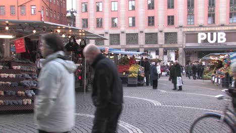 Stockholm-Downtown-Outdoor-Market-Near-Konserthuset-At-Hotorget