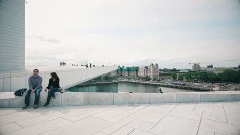 Oslo-Opera-House-and-it’s-beautiful-modern-architecture-is-the-national-opera-theatre-in-Norway,-home-of-the-Norwegian-national-opera-and-ballet