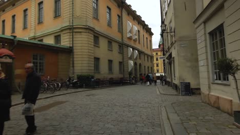 Walking-Through-Stockholm's-Scenic-Old-Town-With-A-Steadicam