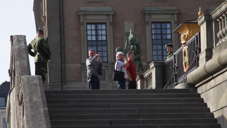 Stockholm's-Royal-Palace-And-Changing-Of-The-Guards-With-Parade