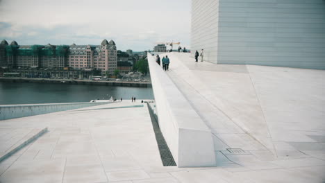 Oslo-Opera-House-and-it’s-beautiful-modern-architecture-is-the-national-opera-theatre-in-Norway,-home-of-the-Norwegian-national-opera-and-ballet