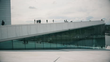 Oslo-Opera-House-and-it’s-beautiful-modern-architecture-is-the-national-opera-theatre-in-Norway,-home-of-the-Norwegian-national-opera-and-ballet