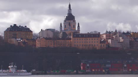 Stockholm's-Busy-And-Scenic-Saltsjon-Waterway-Full-Of-Ferries-And-Ships