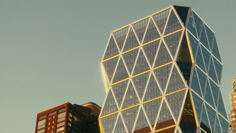 Hearst-Tower-Close-Up-during-Evening-Twilight