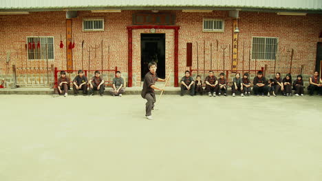 Soloaufführung-Des-Kung-Fu-Personals-Der-Taiwanesischen-Kampfkunstschule