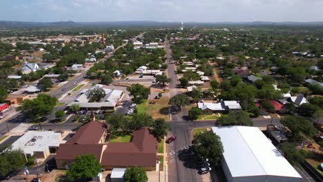 Editorial-Aerial-drone-footage-Llano-Texas-heading-W