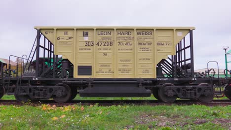 Freight-wagon-car-wide-shot,-static