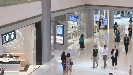 Chinesische-Käufer-Laufen-Durch-Ein-Luxus-Einkaufszentrum-Und-Suchen-Nach-Markenprodukten-Multinationaler-Einzelhändler