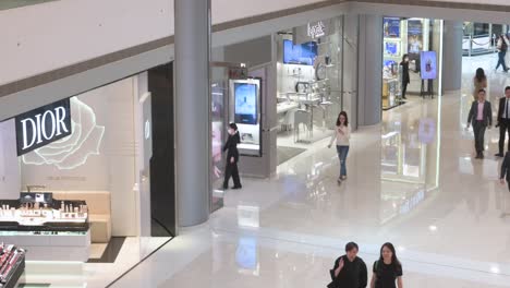 Chinesische-Käufer-Laufen-In-Einem-Einkaufszentrum-Am-Geschäft-Der-Französischen-High-End-Modemarke-Dior-Vorbei