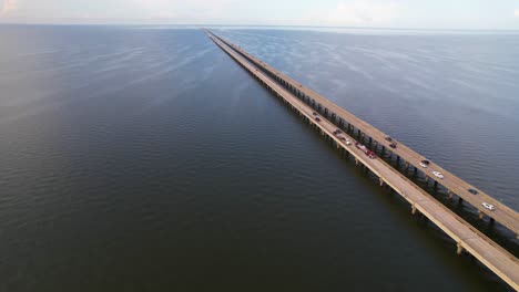 Aerial-footage-of-the-Lake-Pontchartrain-Causeway-in-New-Orleans-Louisiana