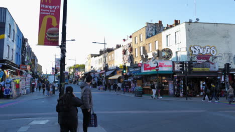 Tourists-visiting-and-consuming-in-Camden-Town-street-market