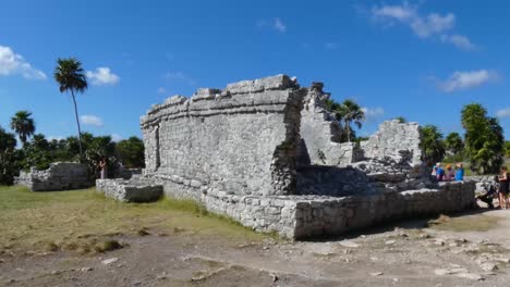 Casa-del-Noreste-at-Tulum-archeological-site,-Quintana-Roo,-Mexico