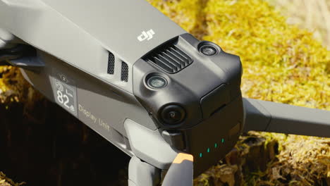 Close-Up-of-Upward-and-Horizontal-Omnidirectional-Video-Systems-Sensors-on-DJI-Mavic-Pro-3-Drone