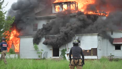 Controlled-burn-of-house-for-educational-purposes