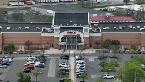 Aerial-drone-shot-of-IMAX-movie-theater