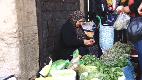 Mujer-Musulmana-En-El-Mercado-De-La-Ciudad-Vieja-De-Jerusalén