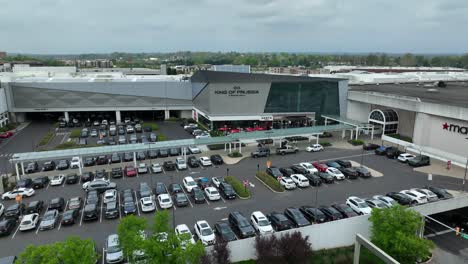 Aerial-zoom-on-King-of-Prussia-Mall-in-Pennsylvania