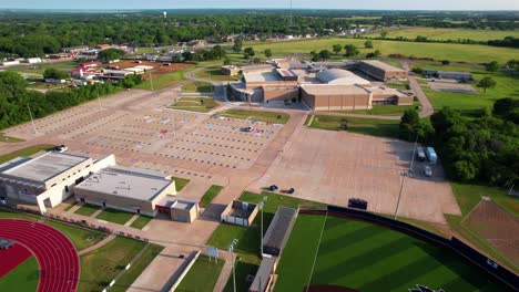 Editorial-aerial-video-of-the-Aubrey-Highschool-in-Aubrey-Texas