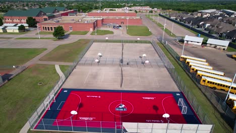 Aerial-footage-of-soccer-and-tennis-courts-at-Navo-Middle-School-in-Aubrey-Texas